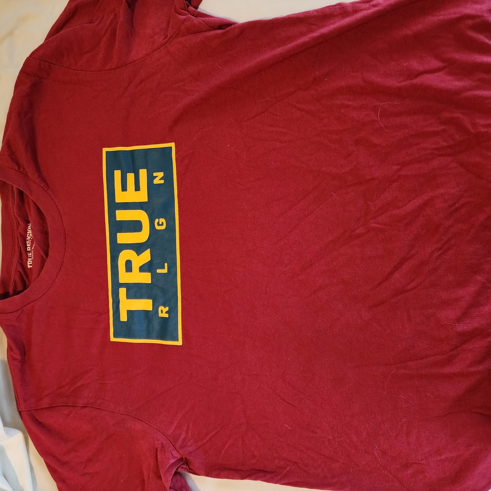 True Religion Maroon Graphic T-Shirt